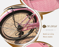 Chariot à glace mobile rose à pédales avec congélateur de 108L, vélo électrique à 3 roues, chariot de vente de nourriture pour adultes