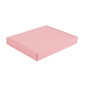 화장품 의류 의류 우편물 종이 골판지 골판지 선물 배송 상자 로고 사용자 정의 인쇄 핑크 포장 수락