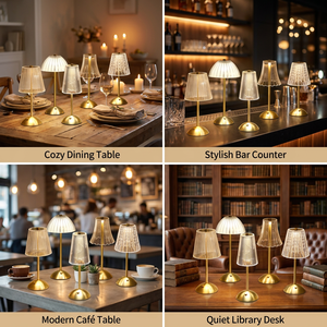 Modern Touch Hotel Desk Lamp Metal Cordless Charging Decorative Lighting 2w Restaurant Led Table Lamp - Product Image 2