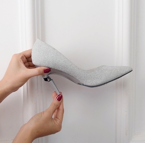 <span class=keywords><strong>Chaussures</strong></span> à talon pliable multifonctionnelles rétractables, transformables de talon haut à plat - Product Image 2