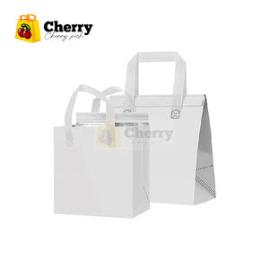 12*28*10ซม. 21*27และ11ซม. 24*26*15ซม. 26*28*17ซม. 30*32*20ซม. ราคาถูกไม่ทอถุงช้อปปิ้งเก็บความร้อนสีขาวพร้อมส่ง - Product Image 1