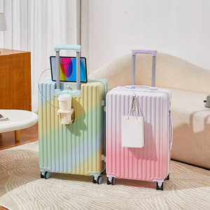 Maleta de Viaje de 24 Pulgadas con Portavasos, Color Degradado, Gran Capacidad, Ruedas Giratorias, Unisex - Product Image 2