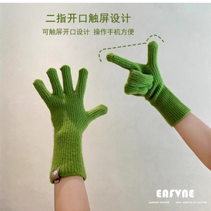 Nouveaux modèles de <span class=keywords><strong>gants</strong></span> <span class=keywords><strong>en</strong></span> <span class=keywords><strong>laine</strong></span> tactiles pour écran <span class=keywords><strong>tactile</strong></span>, à doigts séparés, pour femmes, <span class=keywords><strong>en</strong></span> <span class=keywords><strong>laine</strong></span> tricotée, couleur unie, chauds - Product Image 4