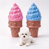 Jouet pour animaux de compagnie en forme de cornet de crème glacée TPR, remplissable d'eau, pour soulager la chaleur estivale, jouet à mâcher pour chiots et chiens de petite et moyenne taille