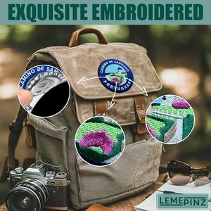 Parche Bordado Ecológico Tejido Portugués Camino de Santiago de 3 Pulgadas Termoadhesivo o para Coser, Aplique de Viaje - Product Image 4