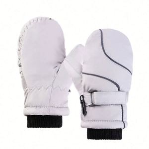Mitaines et gants de ski chauds d'hiver imperméables à motif alphabet faites à la main pour enfants, filles et garçons, cadeau promotionnel - Product Image 4