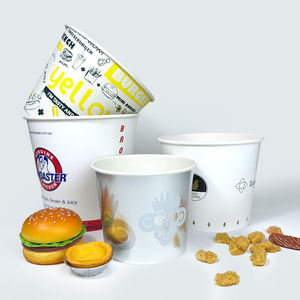 Cubos de Papel Biodegradables Personalizados para Pollo, Vasos y Tazones Desechables, Contenedores para Cafeterías, Restaurantes y Cines - Product Image 3