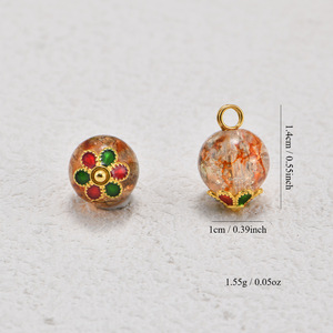 Botones de Cristal Estilo Chino, Redondos con Patrón Floral, Plateados, Accesorios de Joyería DIY, Cuentas Decorativas para Hanfu y Cheongsam - Product Image 3