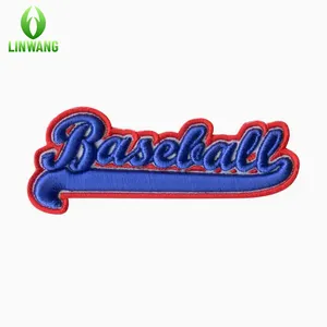 Custom LOGO 3D Puff Brand Name Letter Embroidery Custom Embroidered Patch Number Iron On Embroidery Patches