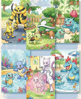 Porte-cartes portable YS avec impression colorée, étui de rangement pour cartes, étui à cartes en papier artistique de dessin animé, cadeau pour enfants, cadeau pour les rassemblements
