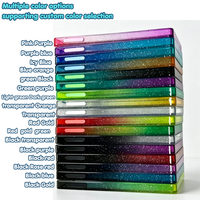 Panneau arrière en acrylique transparent dégradé avec paillettes, protection antichoc en TPU pour présentoir de cartes de collection