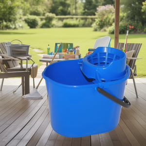 Cubo da 12 L Blu con Scolapiatti per Pulizia e Lavaggio - Product Image 3
