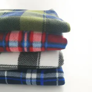 绍兴纺织高品质保暖100% 涤纶印花双面拉丝单面抗起球摇粒绒面料