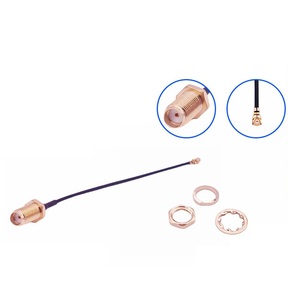 สายเคเบิล <span class=keywords><strong>U</strong></span>.FL ต่อ SMA ตัวเมียแบบ Bulkhead Pigtail ขนาด 1.37 มม. โคแอกเชียล 50 โอห์ม ชุบทอง สำหรับสายอากาศ Wi-Fi LTE GPS - Product Image 3