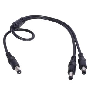 <span class=keywords><strong>1</strong></span> paquete de alimentación <span class=keywords><strong>1</strong></span> macho a 2 macho 5,5mm x 2,1mm Cable divisor de fuente de alimentación, cable adaptador divisor Y, cable Y de 2 vías - Product Image 4