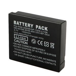 CGA-S005E/NP-<span class=keywords><strong>70</strong></span>/D-Li106/<span class=keywords><strong>DB</strong></span>-60/<span class=keywords><strong>DB</strong></span>-65/IA-BH125C/BP-DC4 1500mAh 카메라 배터리 교체 - Product Image 1