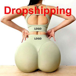 Produits de dropshipping 2026 Leggings et shorts de sport pour femmes en Spandex, coupe en <span class=keywords><strong>V</strong></span>, effet galbe fessier, pour Yoga, Course à pied, Fitness et Gym - Product Image 1