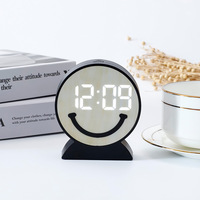 Jam Meja Digital Led 2024, jam meja Digital Led, WAKTU Vintage dengan Alarm, dinding Online untuk ruang tamu
