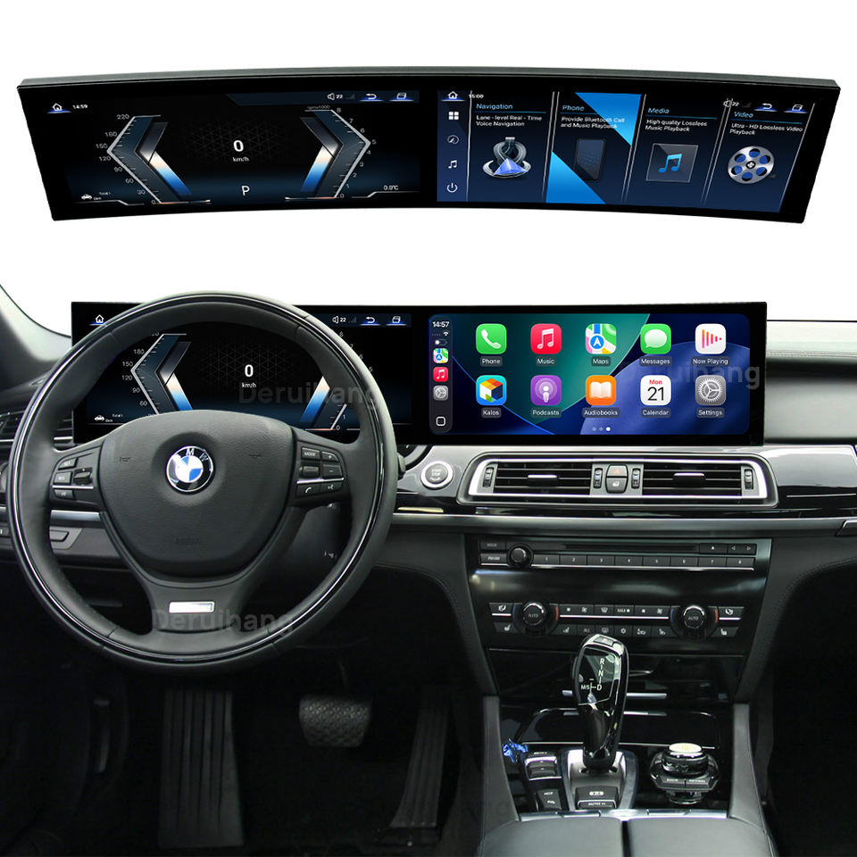 32Inch Curved Dual Screen Qualcomm 685 Android Car Radio LCD Instrument ...