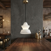 Lampe de plafond nordique moderne en marbre d'alabâtre blanc, réglable en hauteur, pour salle à manger, table de chevet, restaurant, luminaire suspendu