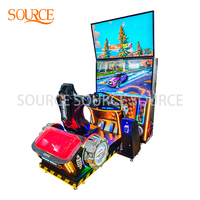Console de jeu de course à double écran ultra-large de 65 pouces, à monnayeur, simulation dynamique de luxe, en anglais