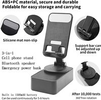 Speaker Bluetooth 3-in-1 Custom dengan Logo, Grosir, Stand Telepon Multifungsi, Dapat Diputar, Lipat, dan Power Bank