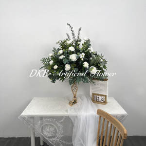 DKB ลูกบอลดอกไม้ใบไม้สีเขียวประดับลูกบอลดอกไม้จำลองสำหรับตกแต่งในงานแต่งงานโรงแรม - Product Image 2