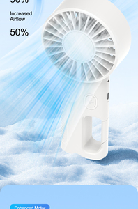 Ventilateur portatif rechargeable avec moteur à courant continu, quatre vitesses, batterie de 2000mah, ventilateur de refroidissement portable pour usage domestique - Product Image 3