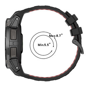 <span class=keywords><strong>Bracelet</strong></span> en Silicone bicolore pour <span class=keywords><strong>Garmin</strong></span> <span class=keywords><strong>Instinct</strong></span> 3 AMOLED <span class=keywords><strong>Bracelet</strong></span> de remplacement solaire 50mm 45mm bracelets de <span class=keywords><strong>montre</strong></span> intelligente - Product Image 6