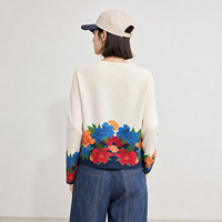 Chemisier plissé à imprimé floral pour femme, col rond, manches longues, plissé horizontal, style Miyake, chemise élégante pour les vacances