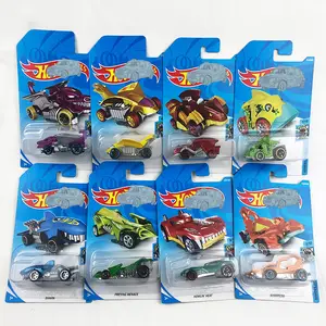 Grosir 1/64 Roda Mobil Diecast Roda Bebas Panas Mainan Anak-anak Model Kit Mobil