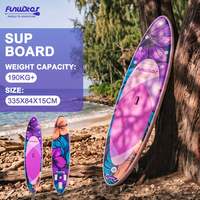 Planche de Paddle Gonflable Robuste pour la Pêche, Super Large 335cm, Charge Maximale 190kg, Stable, pour Dropshipping UE