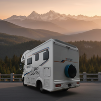 Camping-cars 6 places avec auvent miniature L pour Volkswagen Westfalia, caravane de voyage mobile