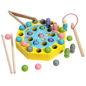 Nouveauté personnalisée pour bébé pince à pêche en bois perle attraper des insectes <span class=keywords><strong>jeu</strong></span> Montessori ressources pédagogiques jouets pour enfants - Product Image 1