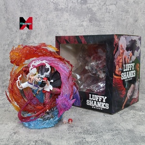One Pieced GK Monkey D <span class=keywords><strong>Luffy</strong></span> Nika Hair <span class=keywords><strong>Shanks</strong></span> estatua roja <span class=keywords><strong>y</strong></span> blanca modelo en caja coleccionable Anime <span class=keywords><strong>figura</strong></span> decoración de escritorio - Product Image 6