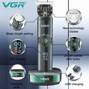 VGR V-671 Equipo <span class=keywords><strong>de</strong></span> Barbería, Cortadora <span class=keywords><strong>de</strong></span> <span class=keywords><strong>Pelo</strong></span> Eléctrica Inalámbrica Profesional, Recargable, para Hombres - Product Image 3