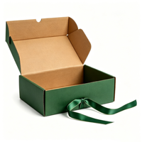 Boîtes rigides vertes de qualité supérieure en carton avec poignée, emballage de luxe pour bijoux et montres, logo personnalisé, couleur personnalisée, forme personnalisée
