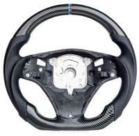 Volant sport en cuir à fond plat 3 branches avec grain de bois pour BMW E60 Série 3 – Rétrofit et amélioration