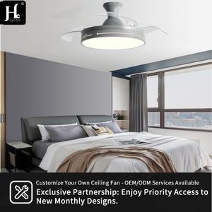 Nordic Modern Design Chandeliers with <b>Fans</b> <b>Smart</b> <b>Ceiling</b>-Mounted Lights for Dining Room and Living Full Spectrum Metal Body - Product Image 6