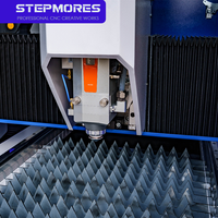 Machine de découpe laser à métal, machine de découpe refroidie à l'eau, machine de découpe laser à fibre CNC 6060, 1500w, système de contrôle Au3tech