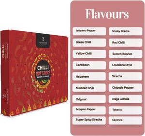 <span class=keywords><strong>Calendrier</strong></span> de l'Avent Sauce Piquante 2026 – 24 Jours de Sauces Chili Artisanales Sans Chocolat – Défi Chili pour Hommes et Femmes – Rouge - Product Image 3