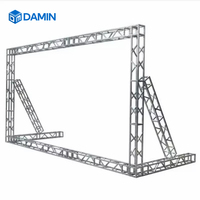 Truss d'éclairage en alliage d'aluminium 6061-T6/6082-T2 argenté, tube principal 50x3mm pour la décoration architecturale et la conception de scènes sur mesure