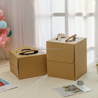 Boîte à gâteau blanche carrée personnalisée de haute qualité couvercle Transparent individuel carton jetable pour le stockage de gâteau pâtisserie