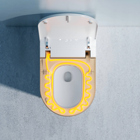 Toilette intelligente flexible haut de gamme avec installation au sol/mur, bidet intelligent électrique pour salle de bain d'hôtel de luxe