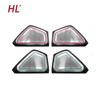 Lumières d'ambiance en cristal de luxe et caches de haut-parleurs LED Grilles de haut-parleurs multicolores pour Porsche Cayenne 2018-2023