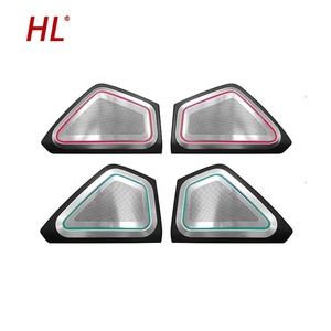 Lumières d'ambiance en cristal de luxe et caches de haut-parleurs LED Grilles de haut-parleurs multicolores pour Porsche Cayenne 2018-2023 - Product Image 2