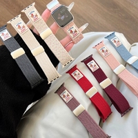 BEEFLYPOWER Beliebte Wahl Weenie Puppy Elastisches Gewebtes Nylon-Schlaufenarmband mit Magnetverschluss für Apple IWatch S11 10 8 9se 76