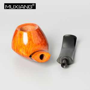 MUXIANG Briar Wood Smoking Pipe Bent Type Tobacco Pipe For Men Solid Wood Pipe With 3mm Smoke Channel - Product Image 4