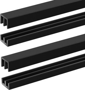 Rail de porte coulissante <span class=keywords><strong>en</strong></span> <span class=keywords><strong>PVC</strong></span>, double rainure <span class=keywords><strong>en</strong></span> <span class=keywords><strong>U</strong></span>, profil ABS, glissière <span class=keywords><strong>en</strong></span> verre, poussoir-tiroir - Product Image 1