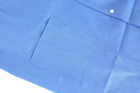 Blouse de laboratoire jetable non tissée blanche avec poche, robe de visiteur pour hôpital, clinique dentaire, usine